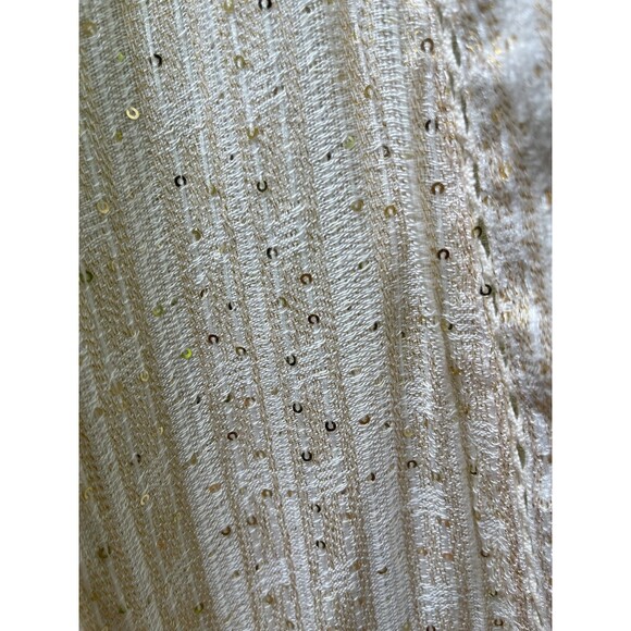 Soft Surroundings Beige with gold‎ accents Cardigan/Kimono jacket size PL - Picture 3 of 9